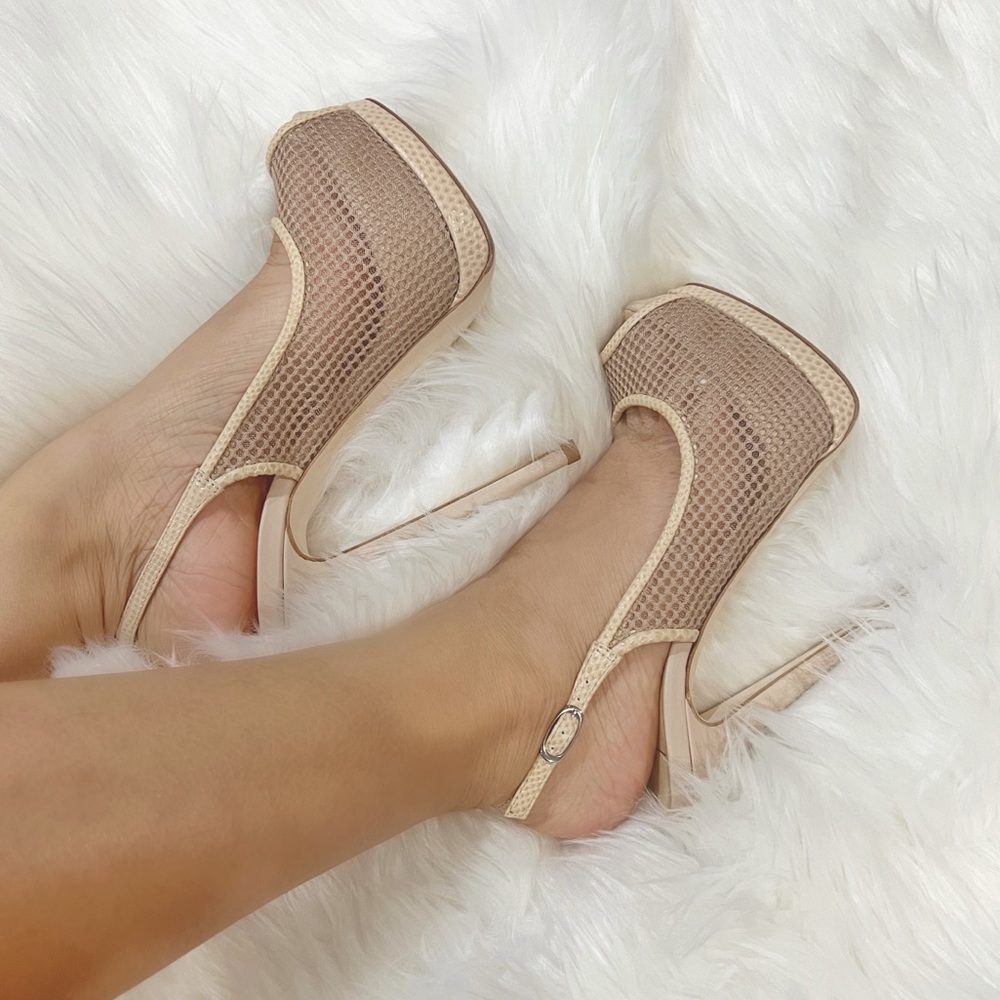 Giuseppe Zanotti Sharon Rina mesh slingback $695